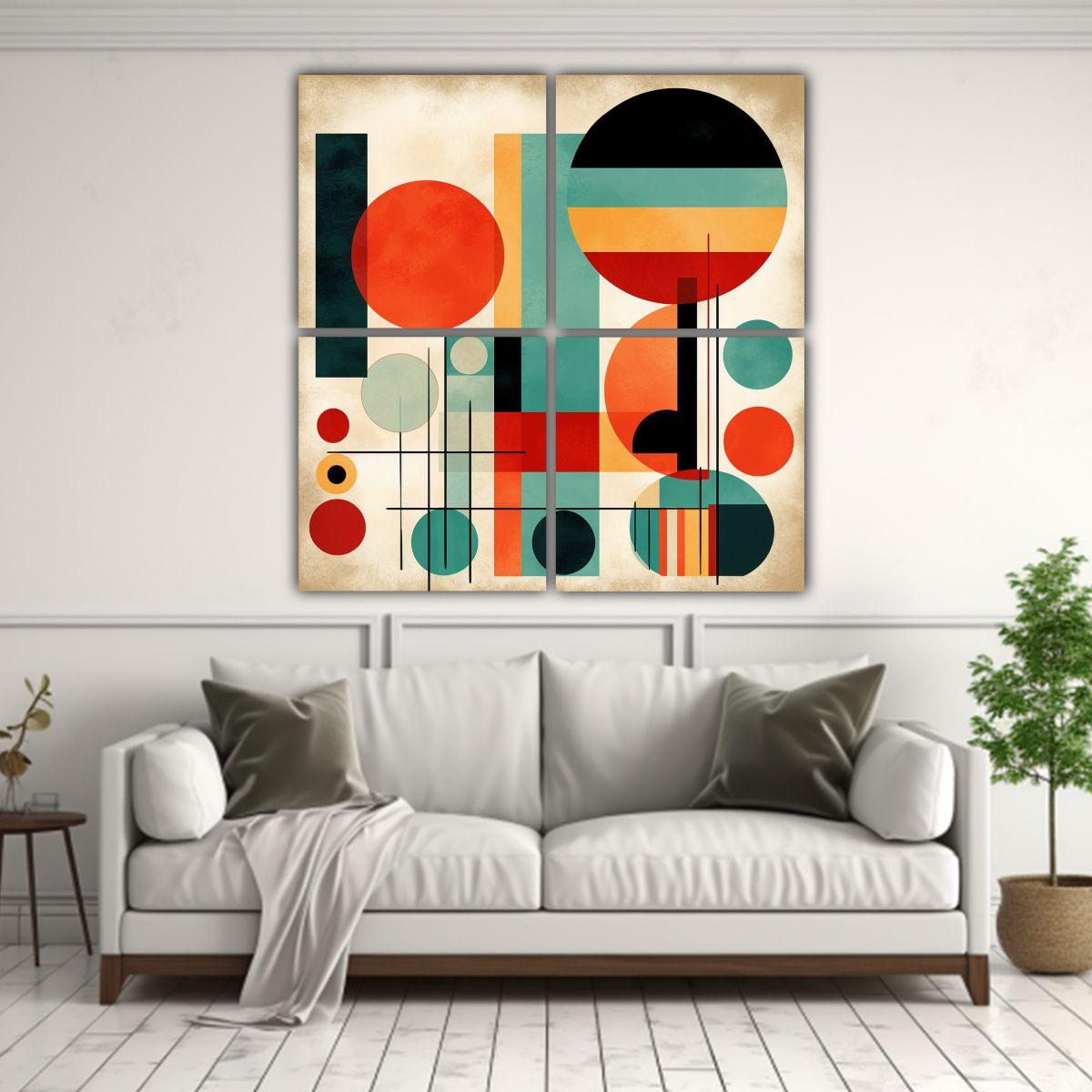 Cuadros Patron Intenso Para Decorar Arte Moderno 120x120 Cm-2