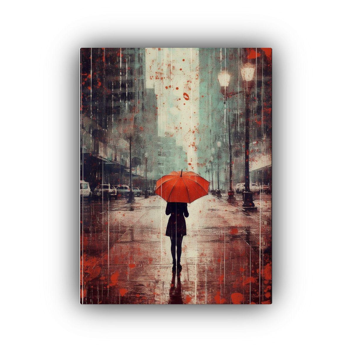 Arte Lluvia Intenso Lienzo Sintético Syr26 Por 50x75cm-0