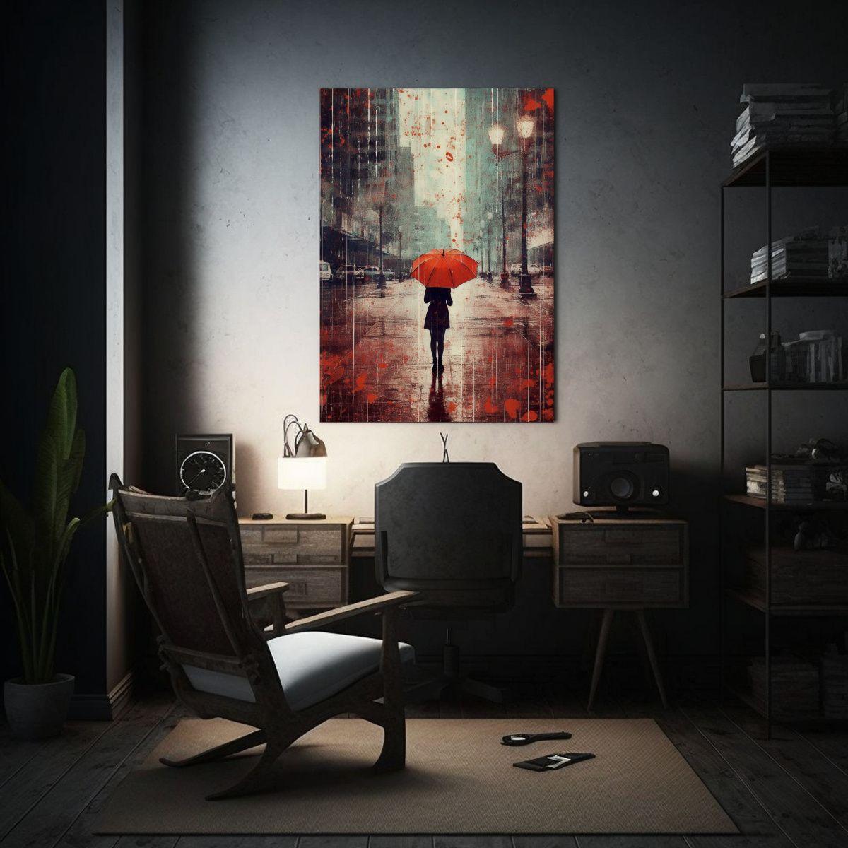 Arte Lluvia Intenso Lienzo Sintético Syr26 Por 50x75cm-2