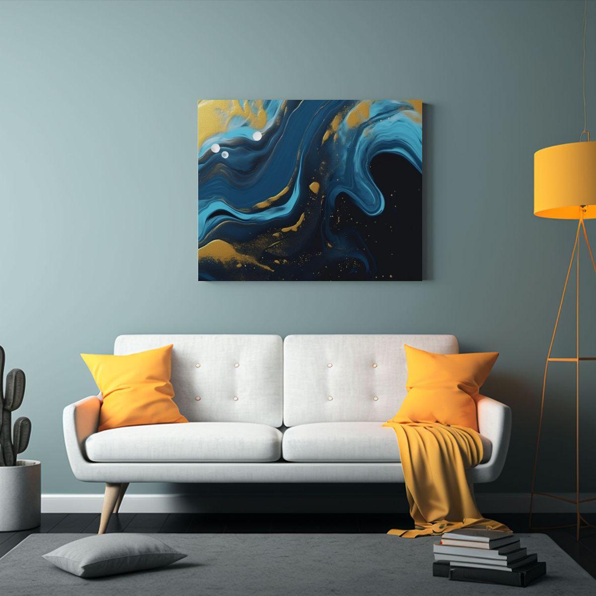 Fondo Contemporáneo De Mármol Líquido Con Remolinos En Bl 90x60cm-2