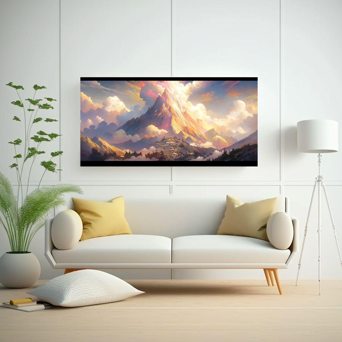 Pinturas De Decoración De Montañas Famosas Con A 140x70cm-2