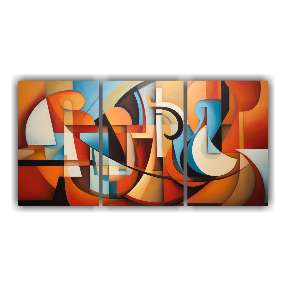 Pinturas Decorativas De Formas Abstractas 240x120 Cm-0
