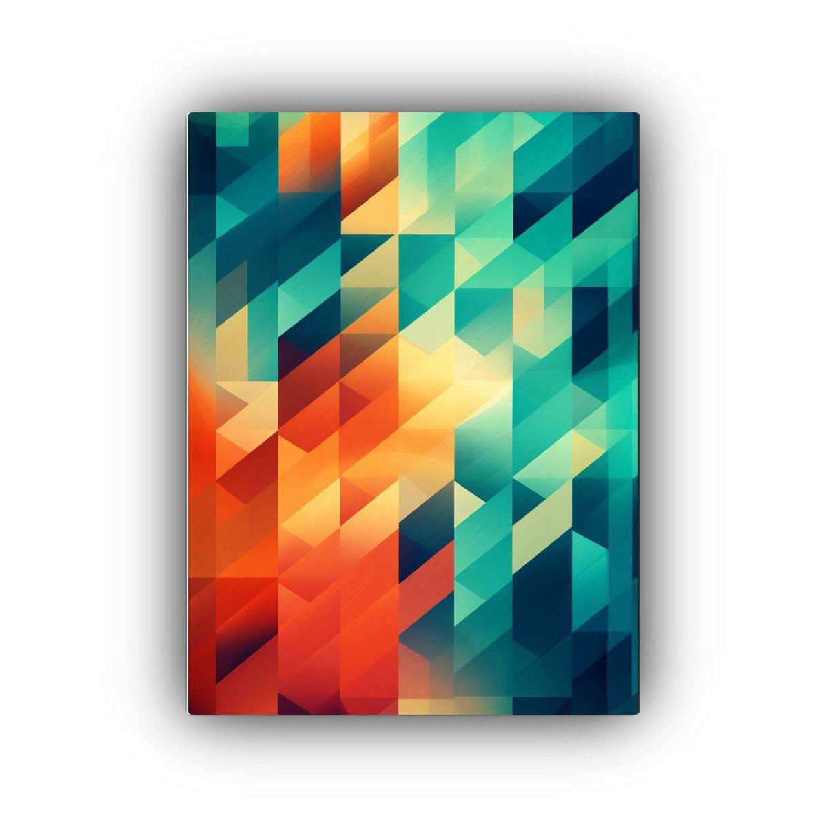 Arte De Pared Abstracto Geométrico Líneas Finas 40x50cm-0