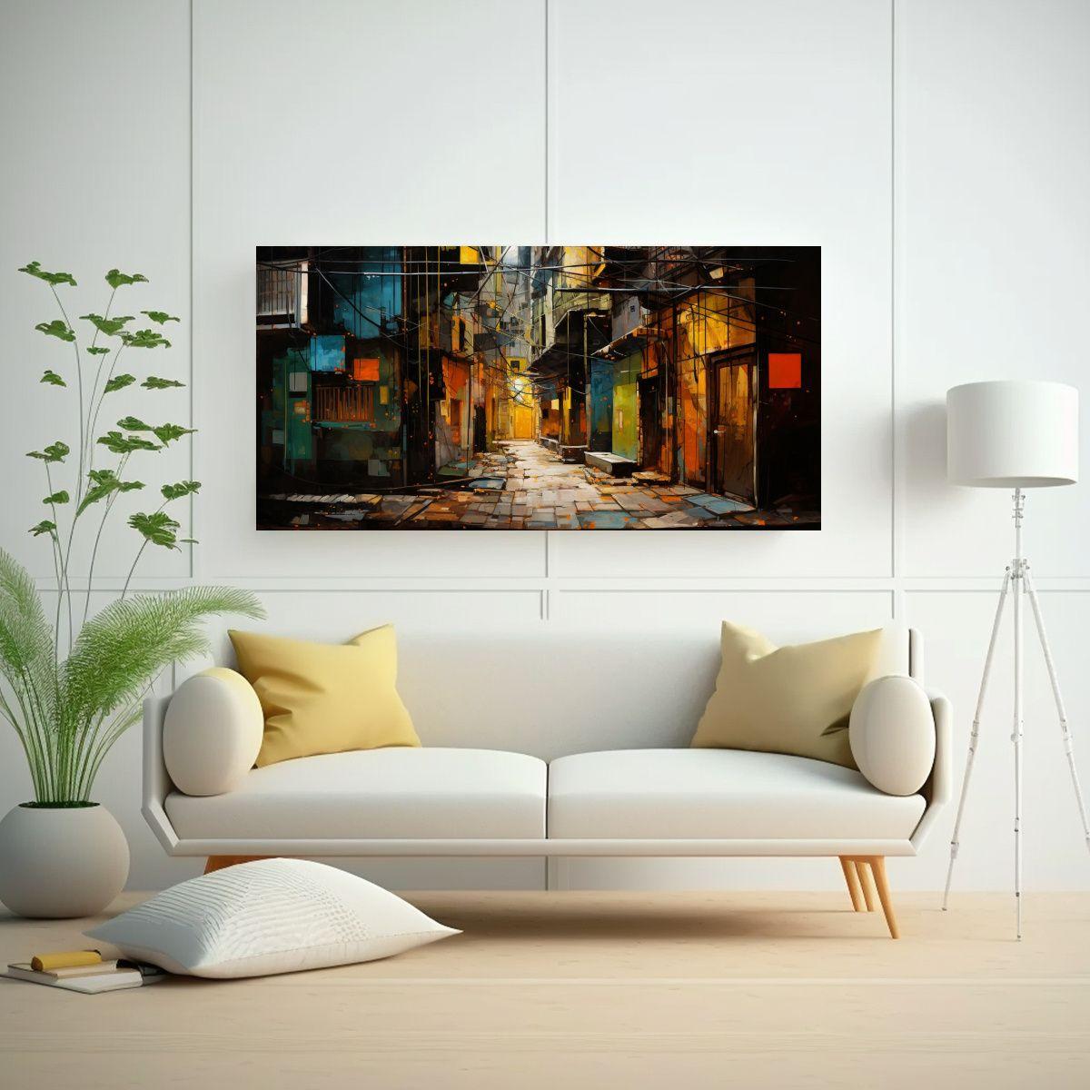 Pinturas Decorativas Abstractas Con Encuentros 160x80 Cm-2