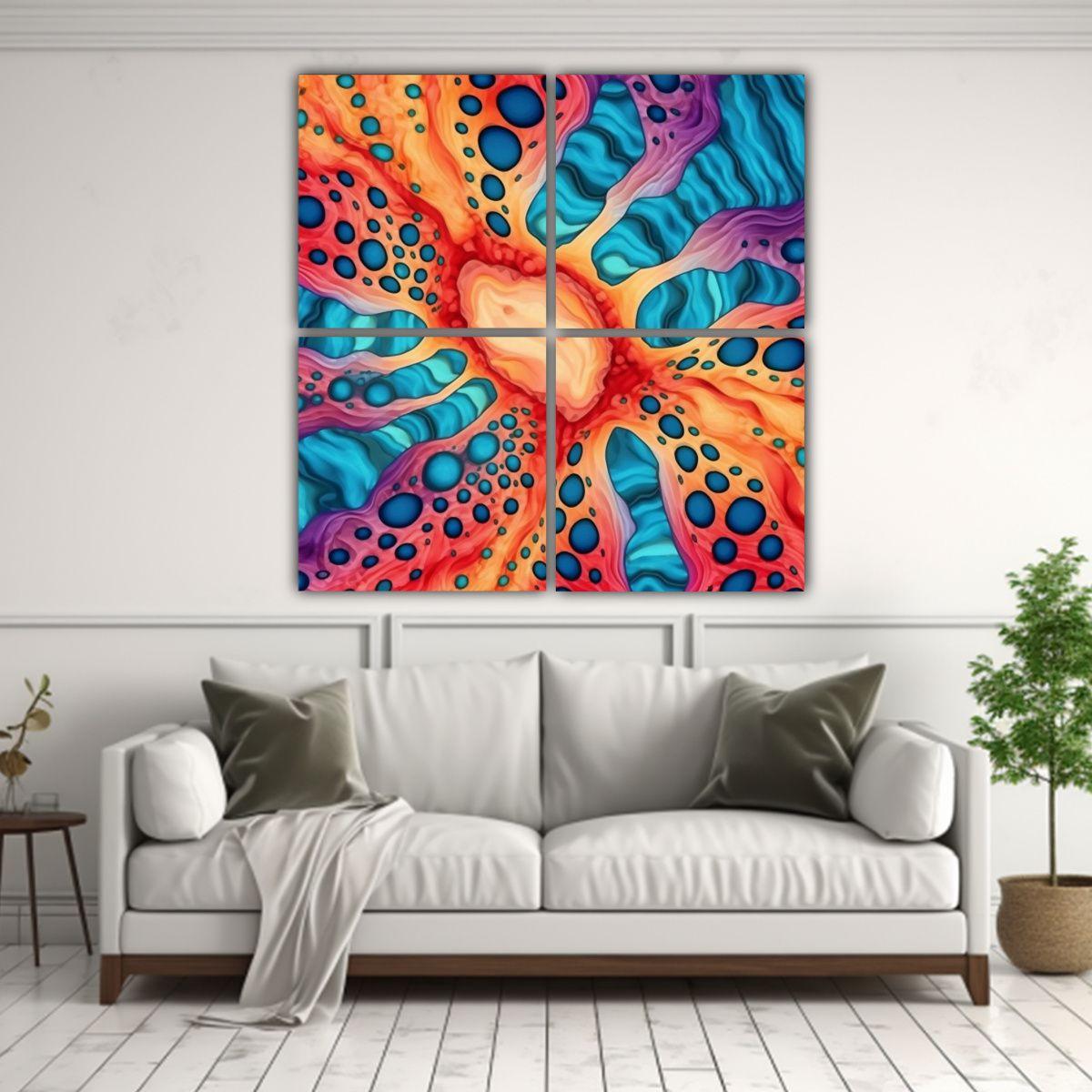 Cuadro De Arte Surrealista Y Creativo Con Diseño 120x120 Cm-2
