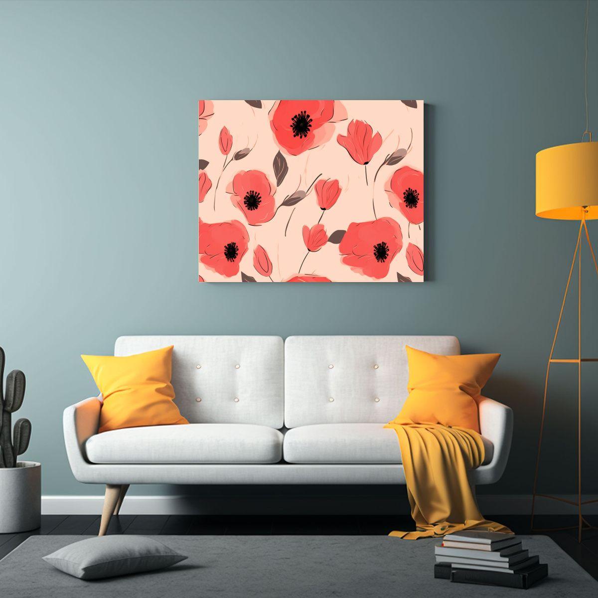Cuadro Expresion Floral Minimalista Multicolor 30x20cm-2