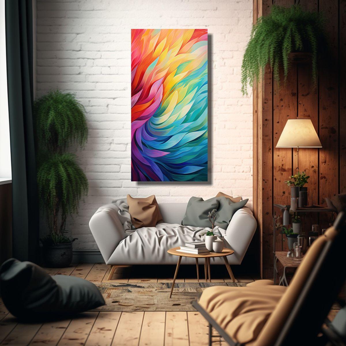 Pintura Decorativa De Patrones Abstractos En Movim 70x140cm-2