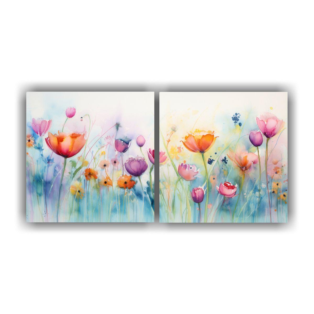 Pinturas De Decoración Con Flores Abstractas: 120x60 Cm-0