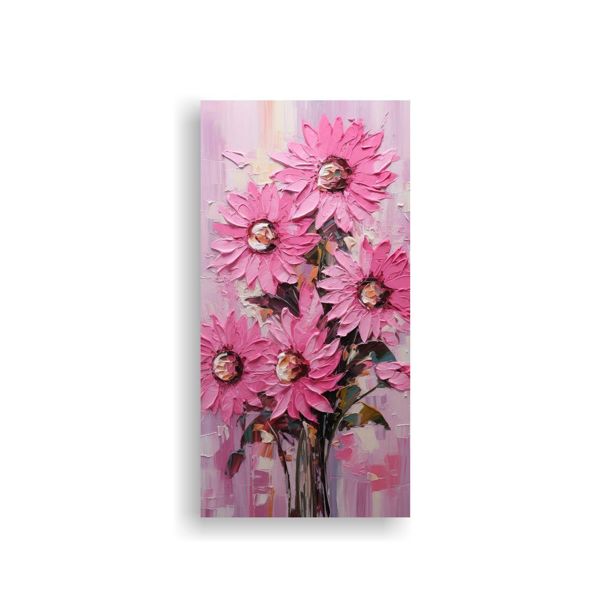 Cuadro De Lienzo Patrón Intenso Con Girasoles 60x120cm-0