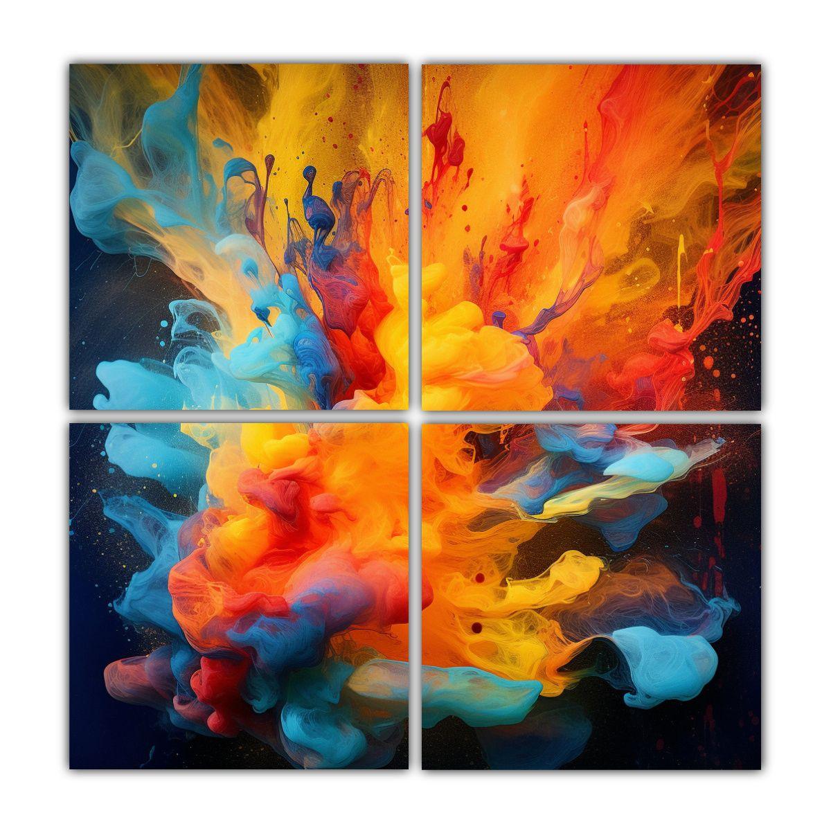 Pinturas Decorativas Abstractas De Líquidos 80x80 Cm-0