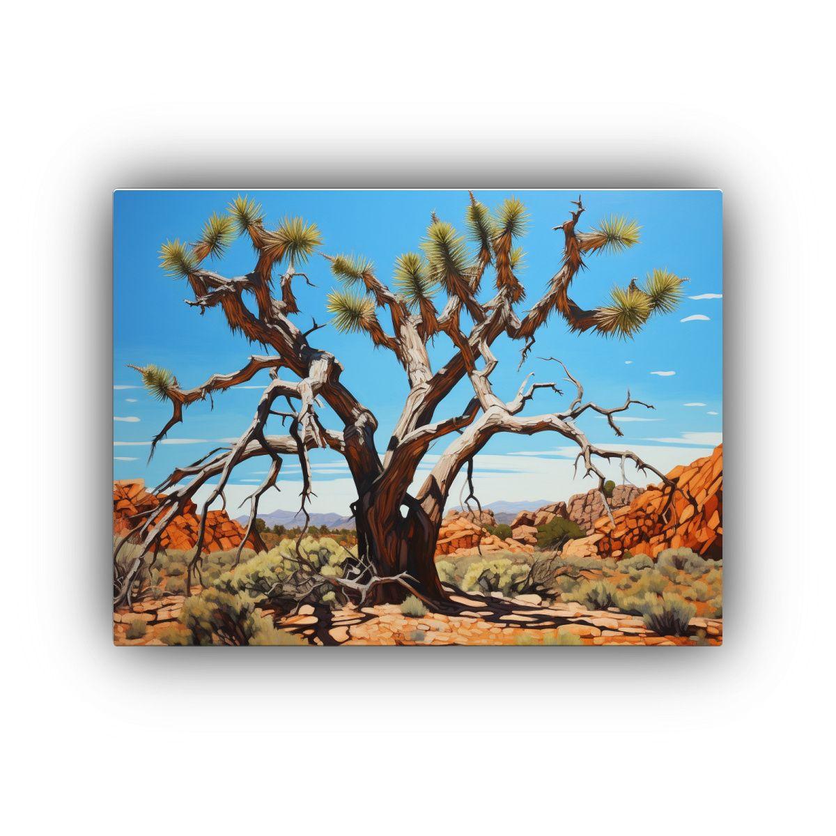 Cuadro Abstracto De Joshua Tree En Equilibrio, Estilo Estilo 50x40cm-0