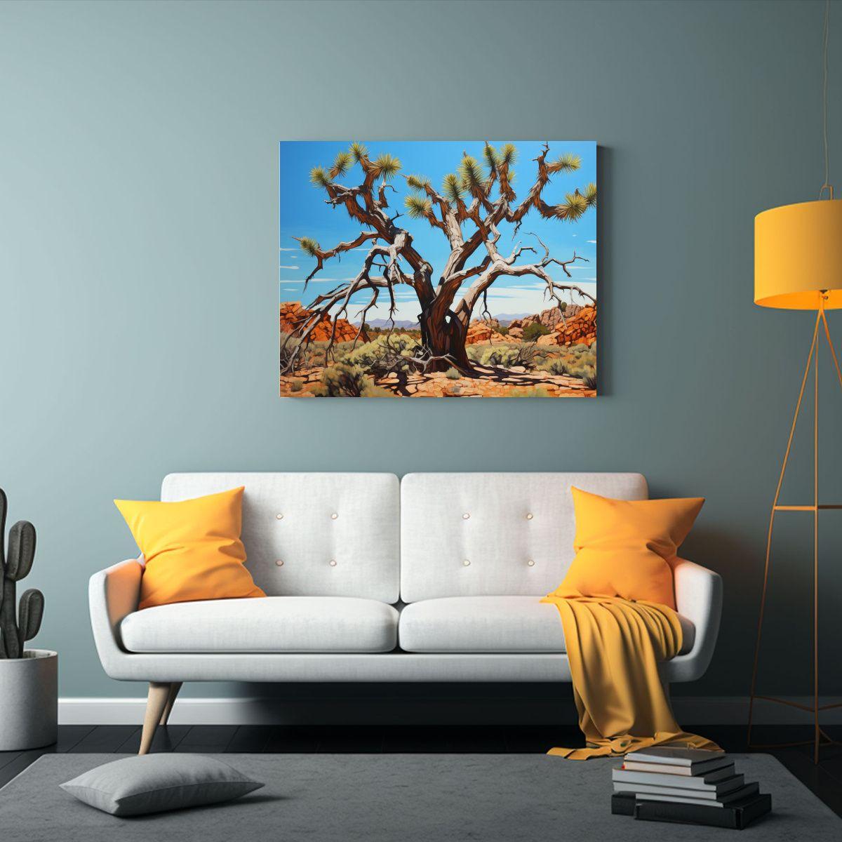 Cuadro Abstracto De Joshua Tree En Equilibrio, Estilo Estilo 50x40cm-2