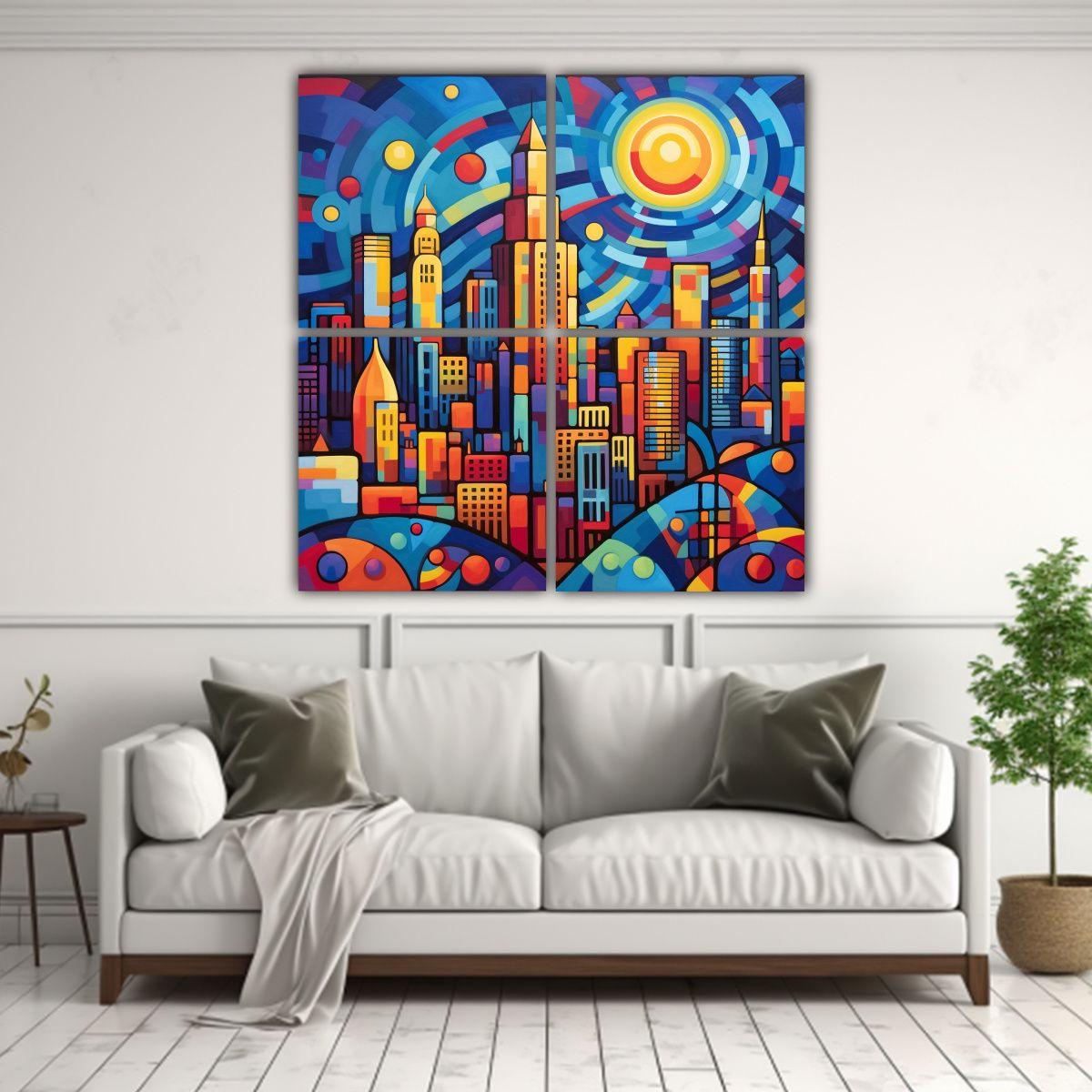 Pintura Estilo Wassily Kandinsky En Columbus Ohio 200x200 Cm-2