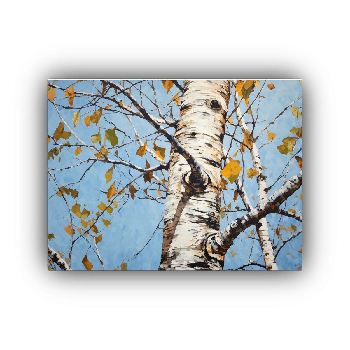 Pintura De Arte De Pared Árbol Aspen Estilo óleo Abstracto 75x50cm-0