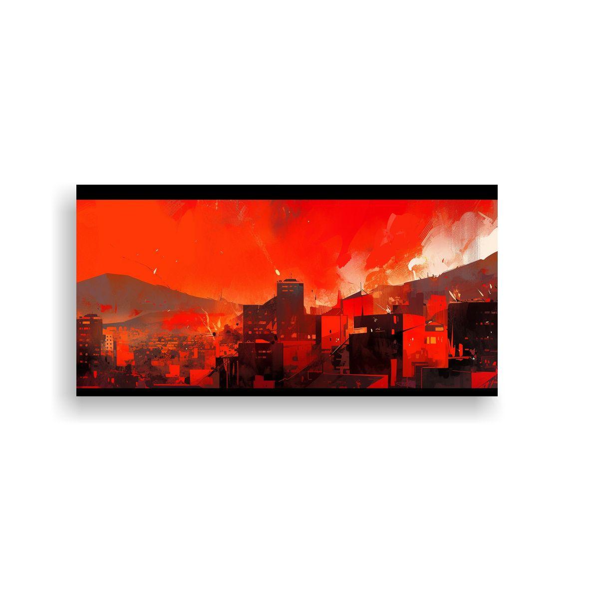 Lienzo De Tela Colores Majestuosos En Santiago, 80x40 Cm-0