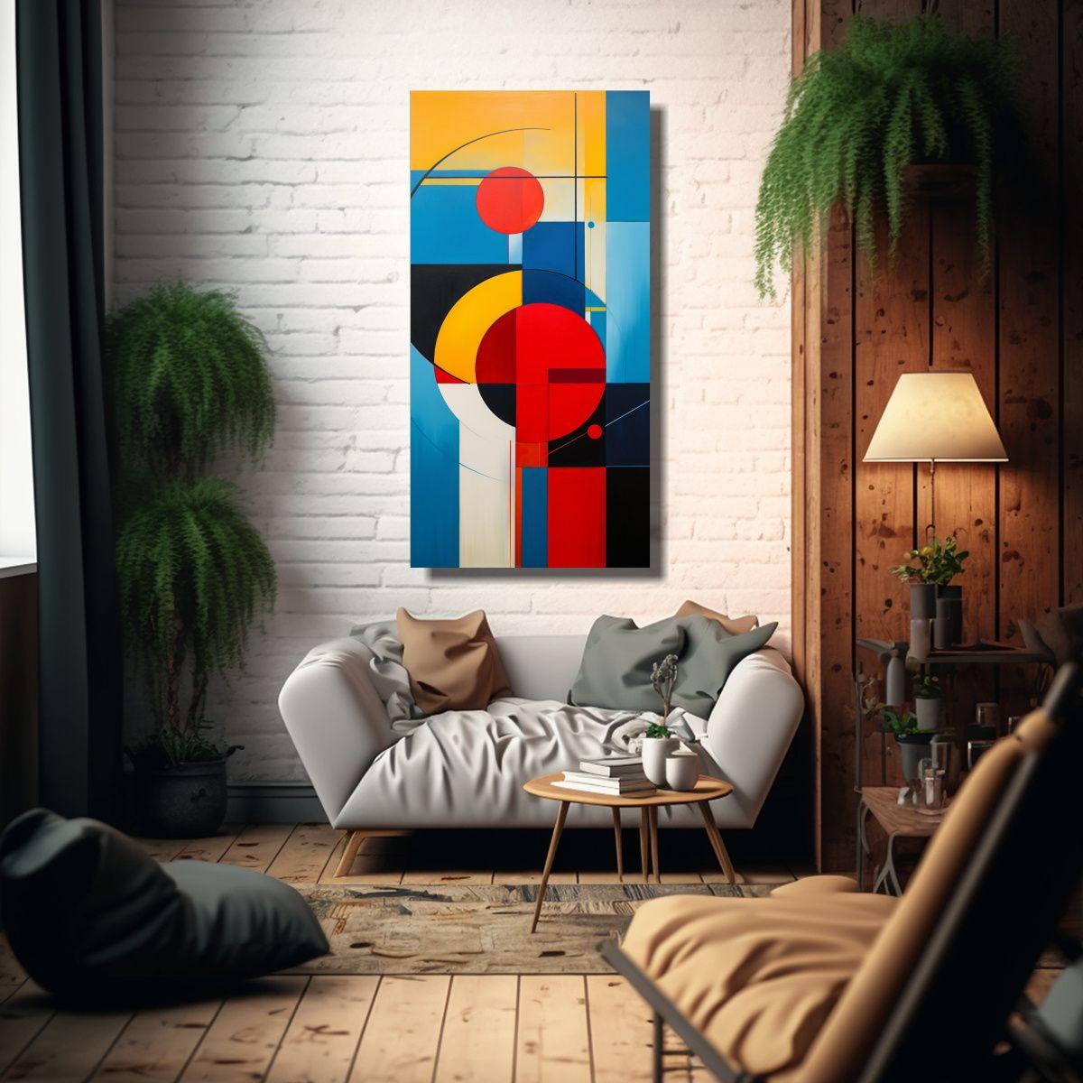 Pinturas Decorativas De Abstracción Geométrica 60x120cm-2