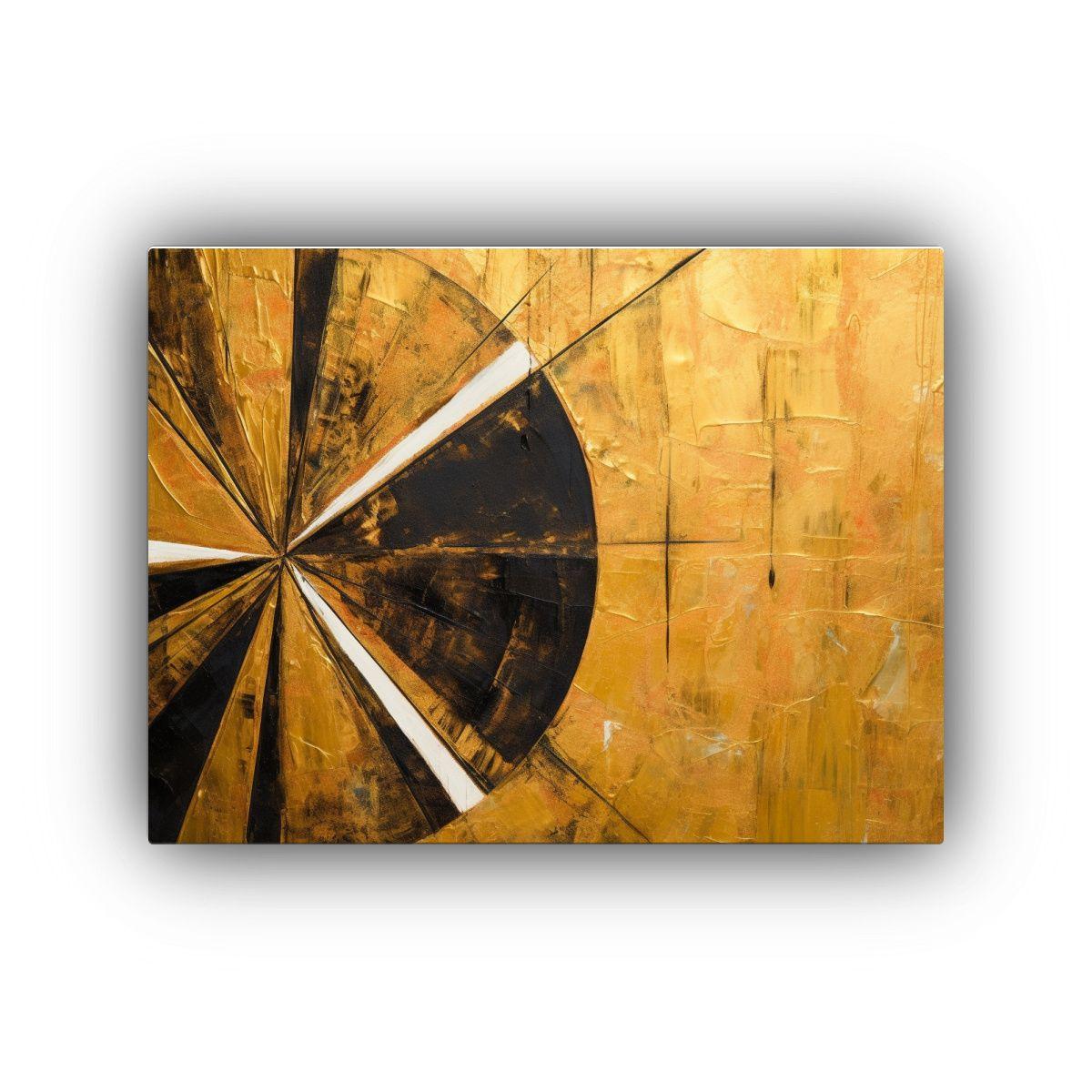 Pintura Abstracta Minimalista En Oro Que Representa La Prosp 120x80cm-0