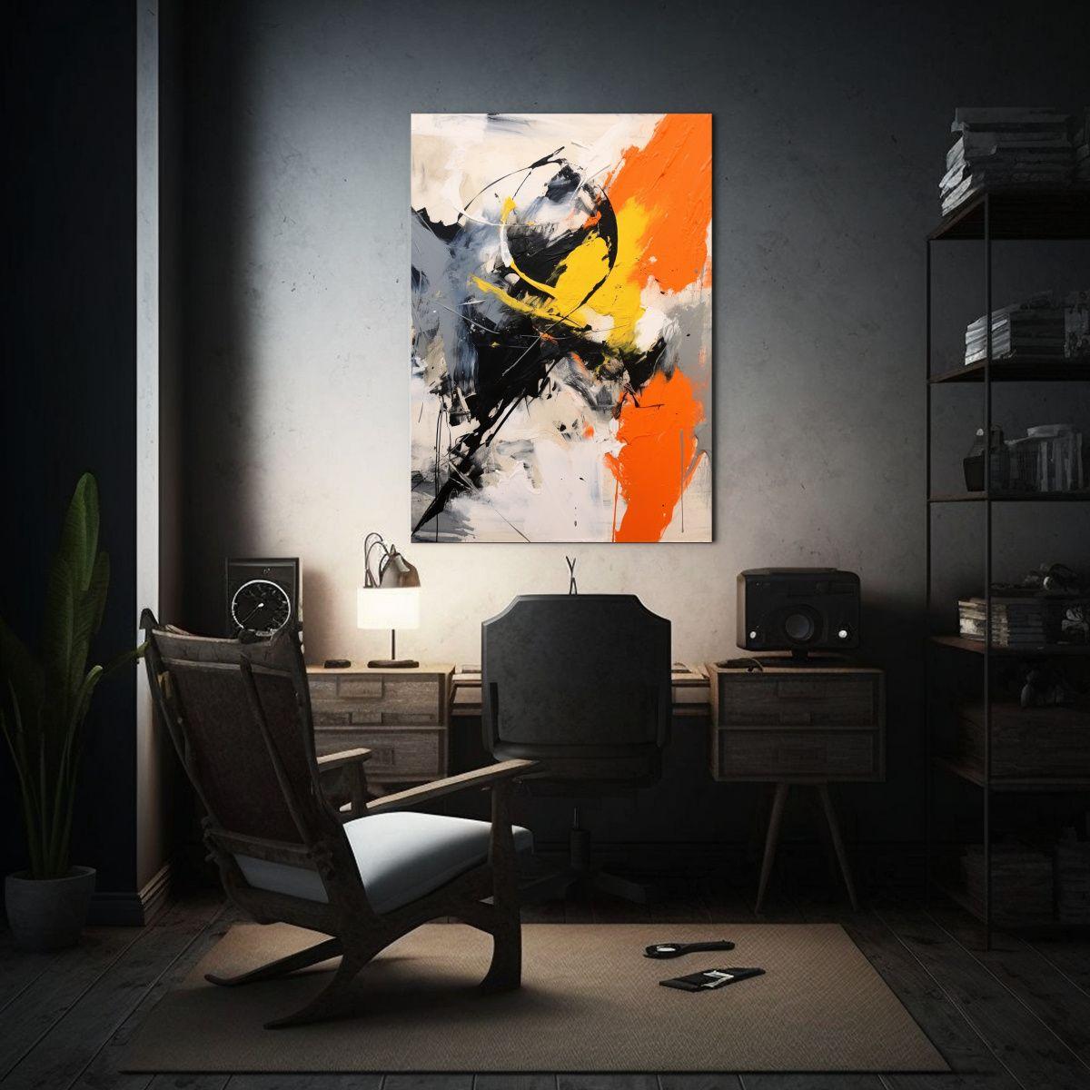 Pintura Abstracta Surrealista En Lienzo De Tela 20x30cm-2