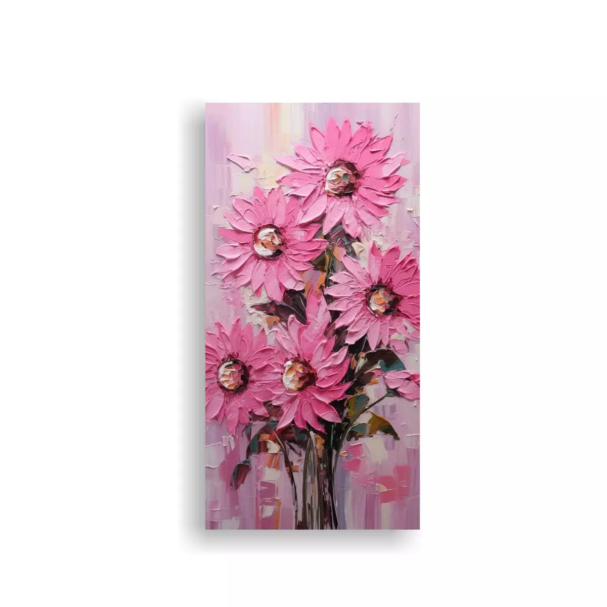 Cuadro De Lienzo Patrón Intenso Con Girasoles 70x140cm-0