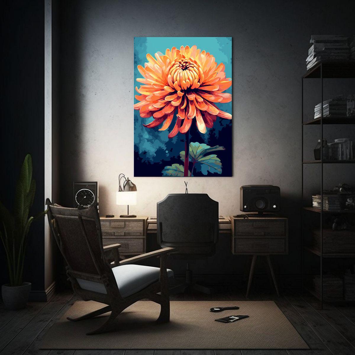 Cuadro Tela Sublimada Flores Estilo Pop Art 20x30cm-2