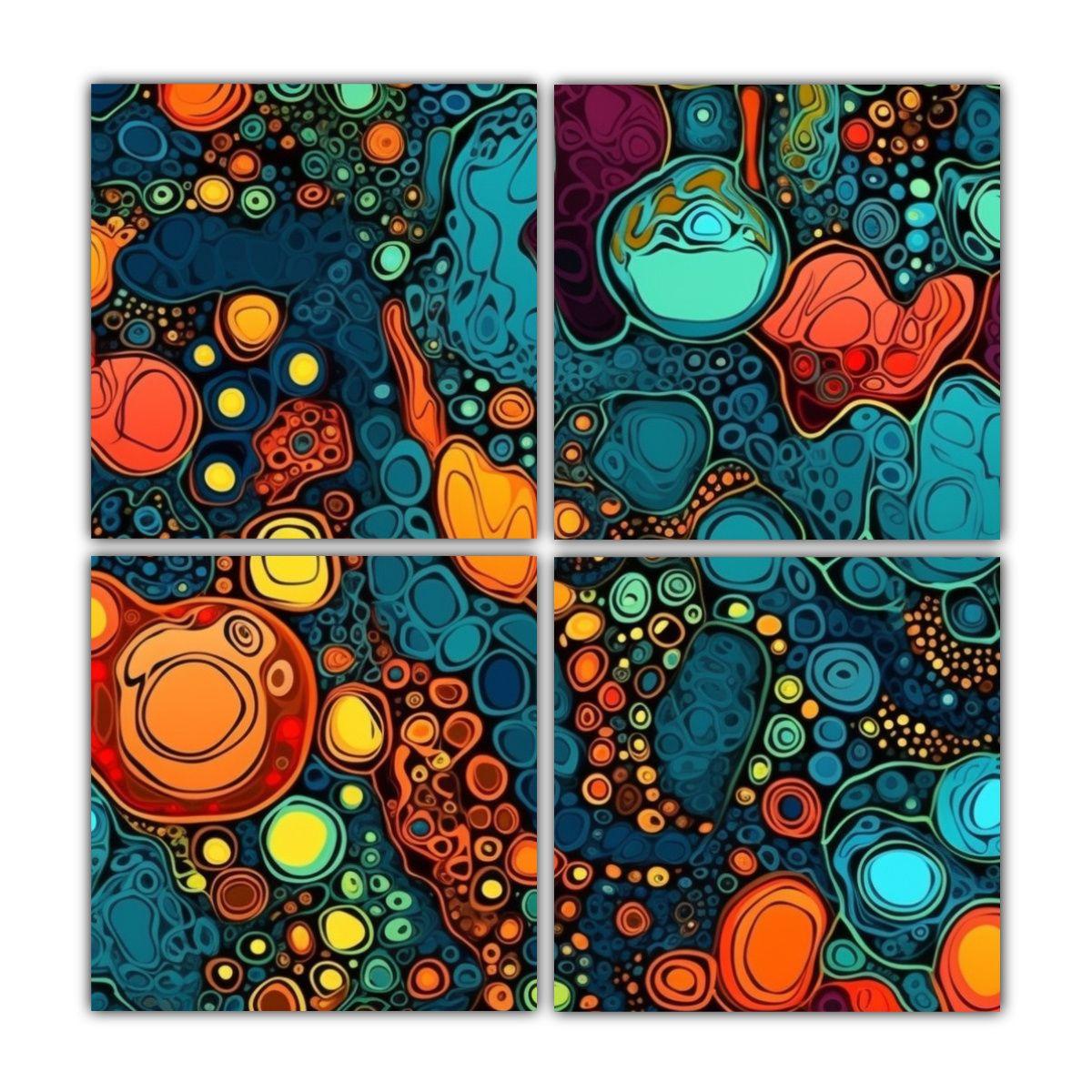 Cuadro De Tela Moderno Con Silueta De Koala 180x180 Cm-0