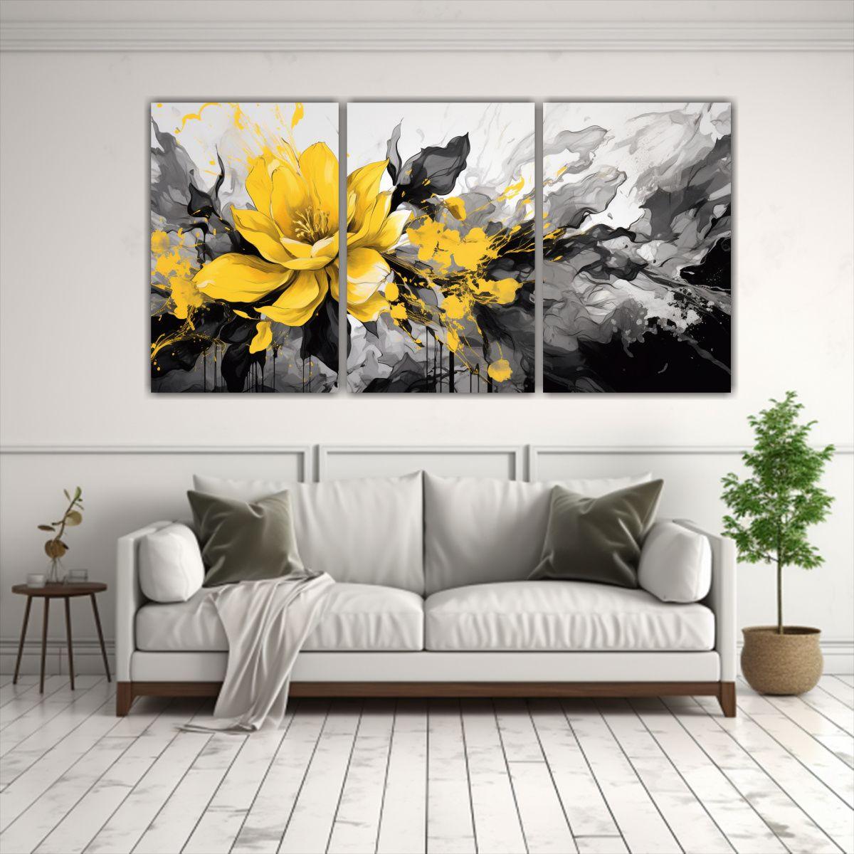 Cuadros Patron Intenso Estilo Neonoir Atmósfera 120x60 Cm-2