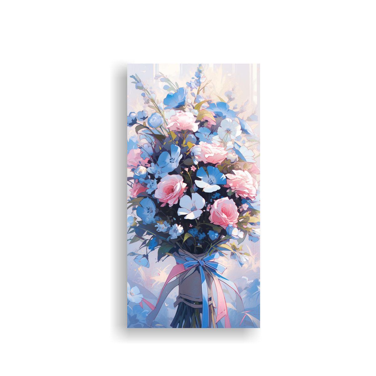 Pintura En Lienzo Espectacular Equilibrio Flores 80x160 Cm-0