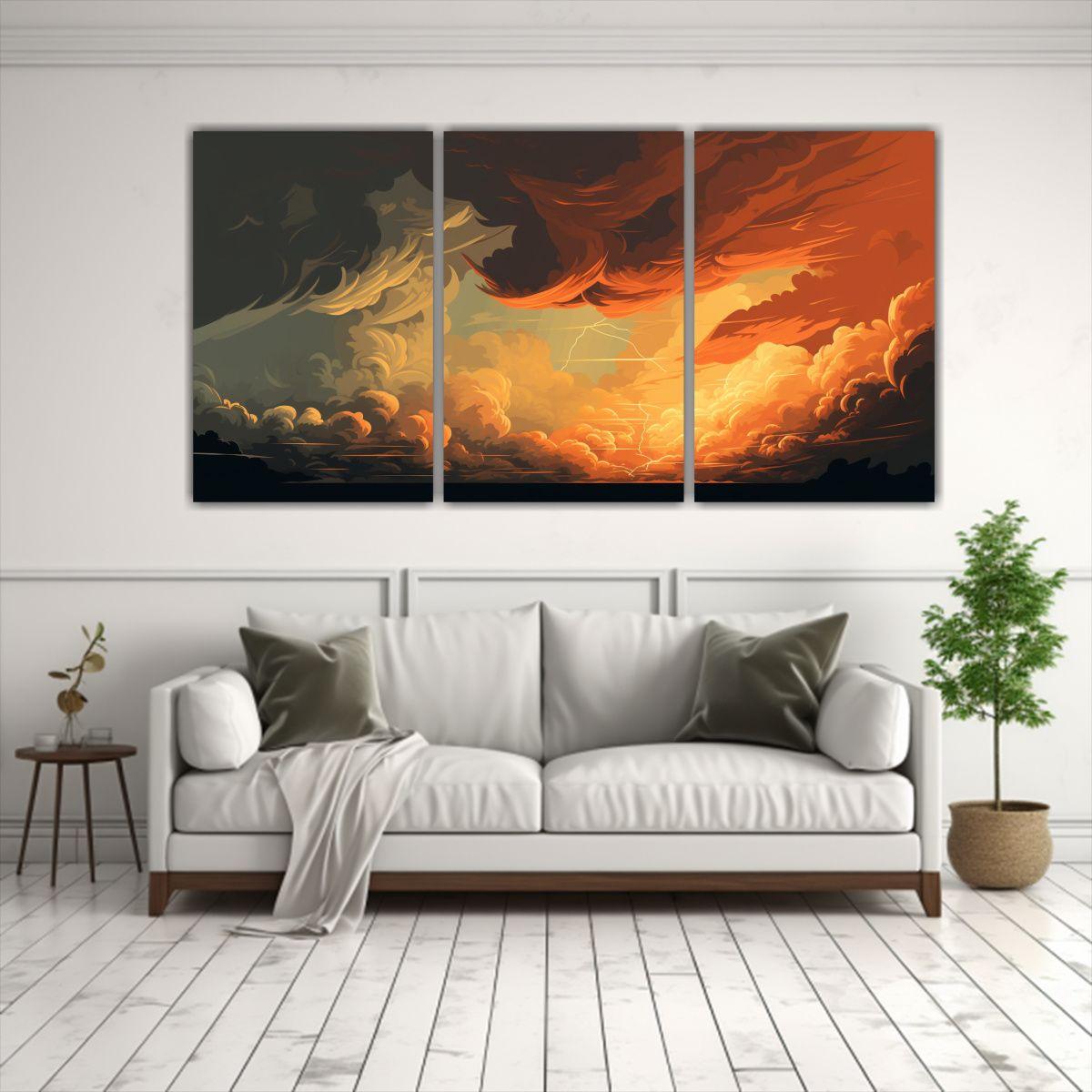 Lienzos Inspiración Época Tormenta Iluminada 120x60 Cm-2