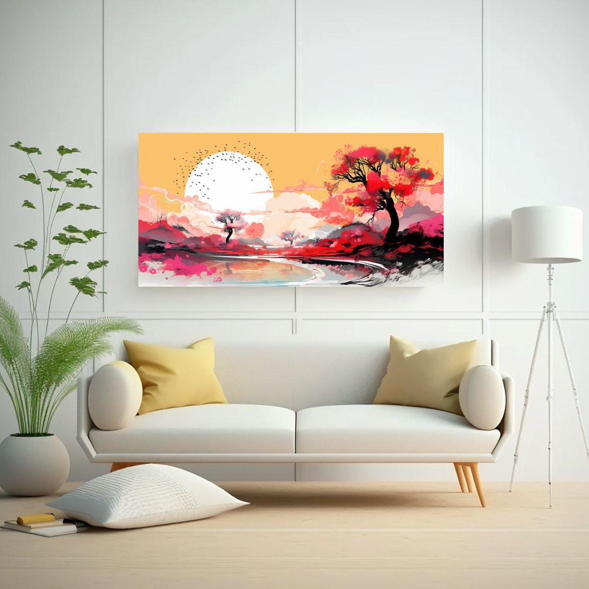 Pinturas De Decoración Fine Art Vintage Paisaje 80x40cm-2