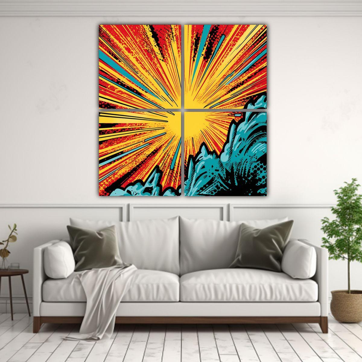 Cuatro Composiciones Inspiradoras De Expresividad 40x40 Cm-2