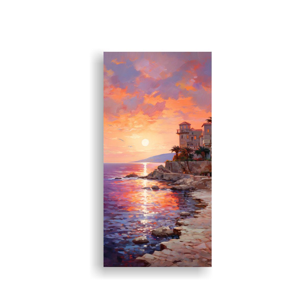 Arte De Pared Composición Cálida Atardecer 20x40cm-0