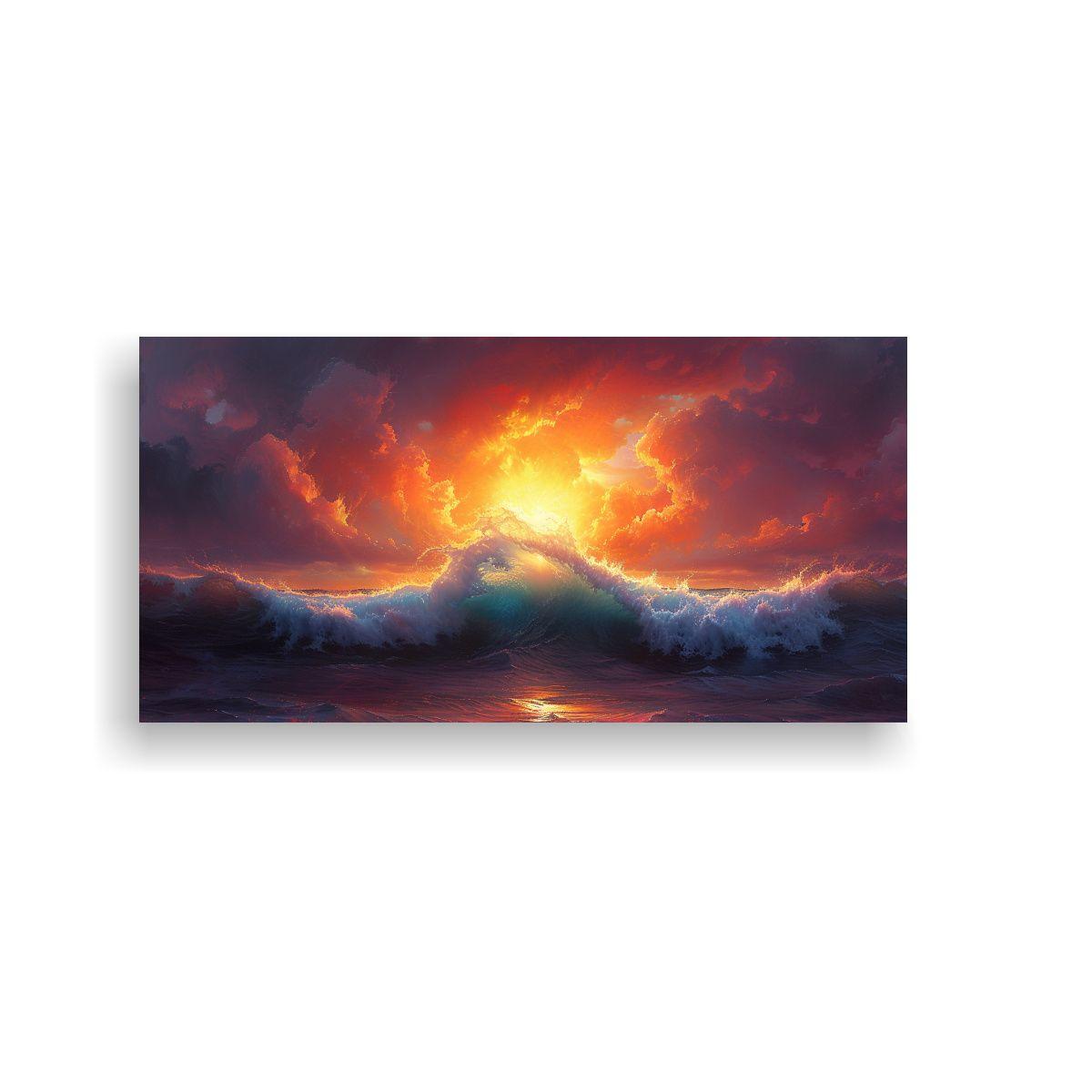 Cuadro Inspiración Oceánica Estilo Steve Hender 60x30cm-0