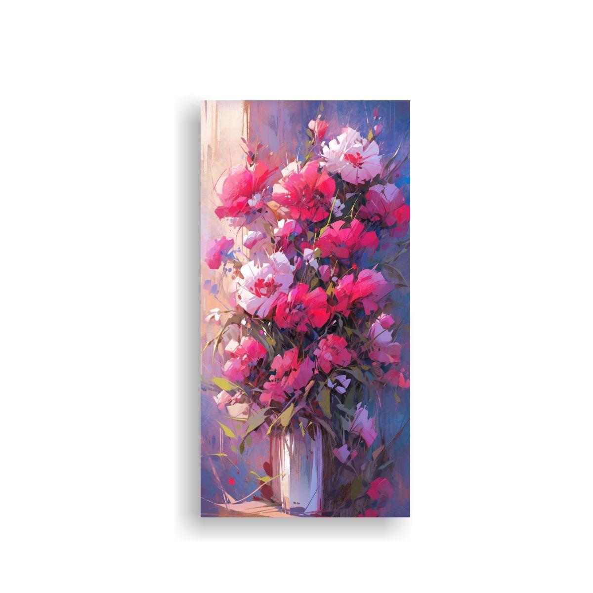 Pintura Lienzo Movimiento Escenario A Magenta 30x60cm-0