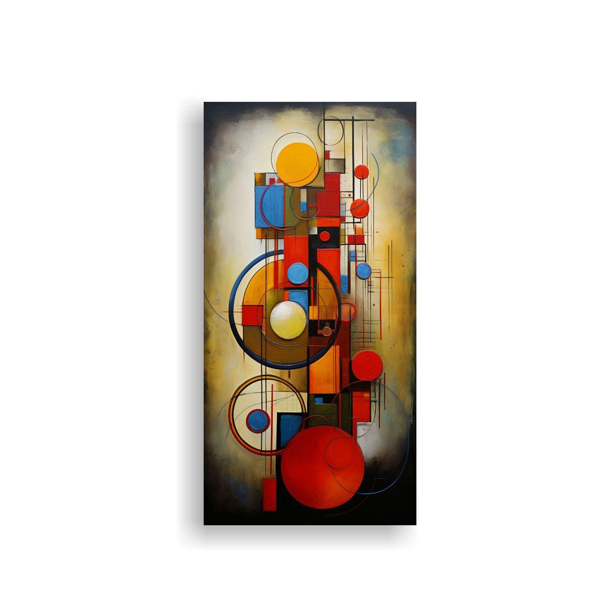 Cuadro Abstracto De Círculos Para Expresar 60x120cm-0