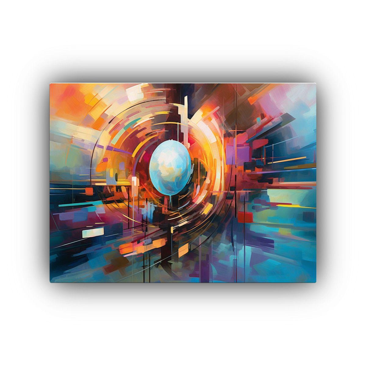 Cuadro Dibujo Abstracto UltraModerno: Explorando La Converge 65x50cm-0