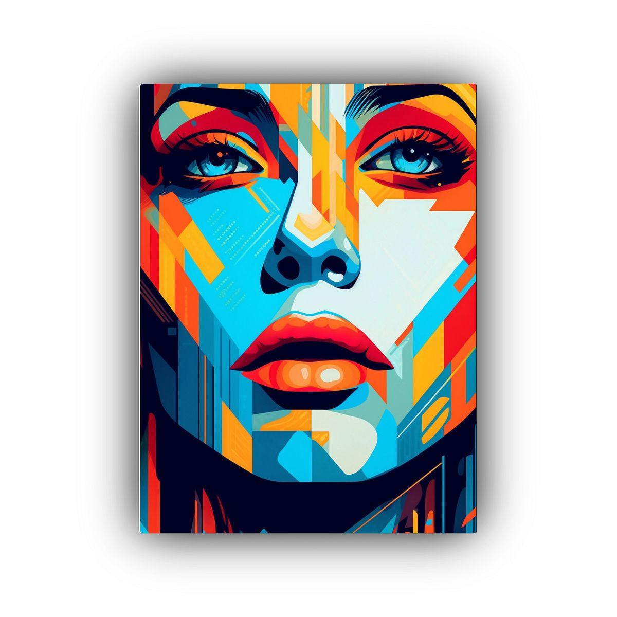 Cuadro Artístico De Una Hermosa Mujer En 3D En 40x50cm-0
