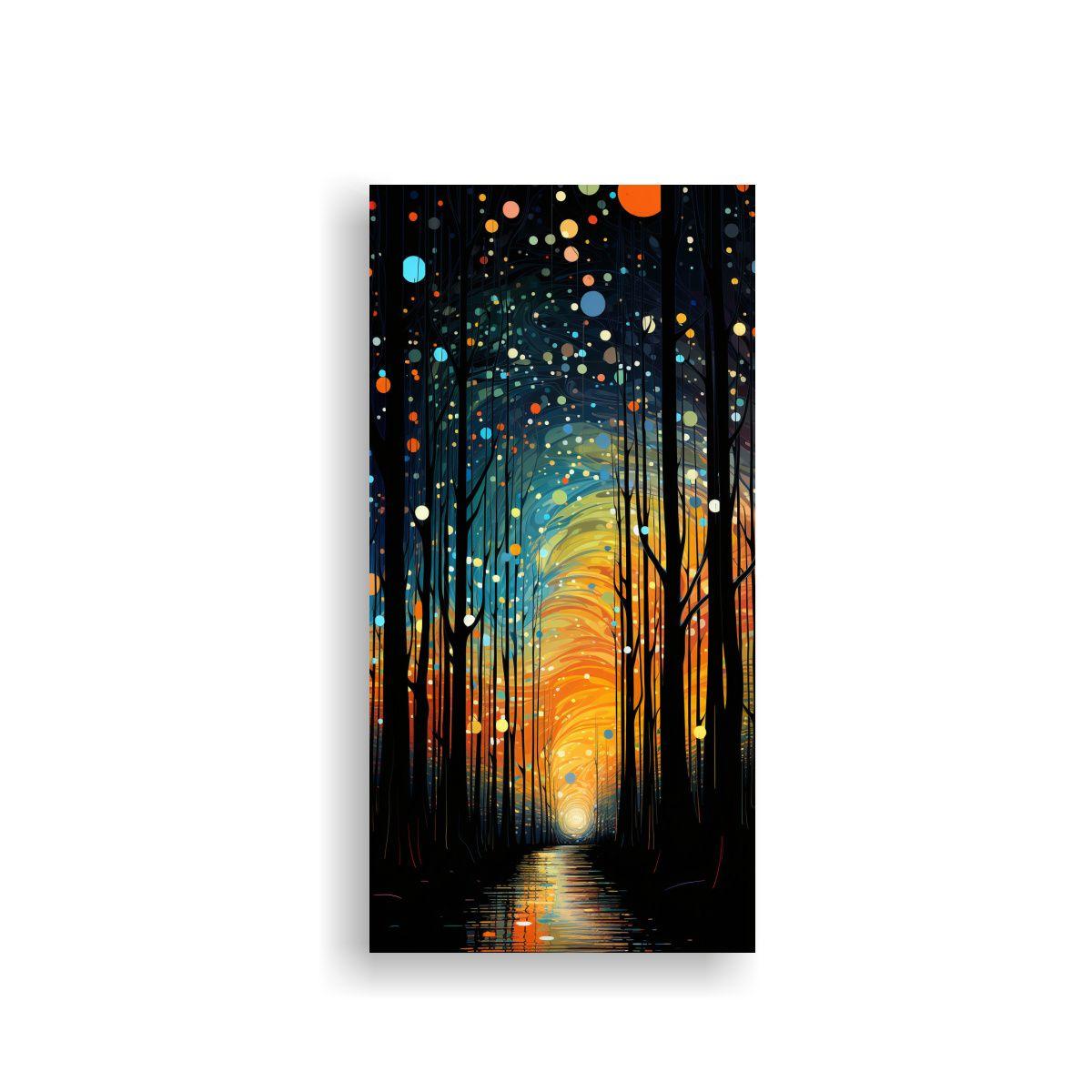 Cuadro Estilo Galería: Belleza De Un Bosque 40x80cm-0