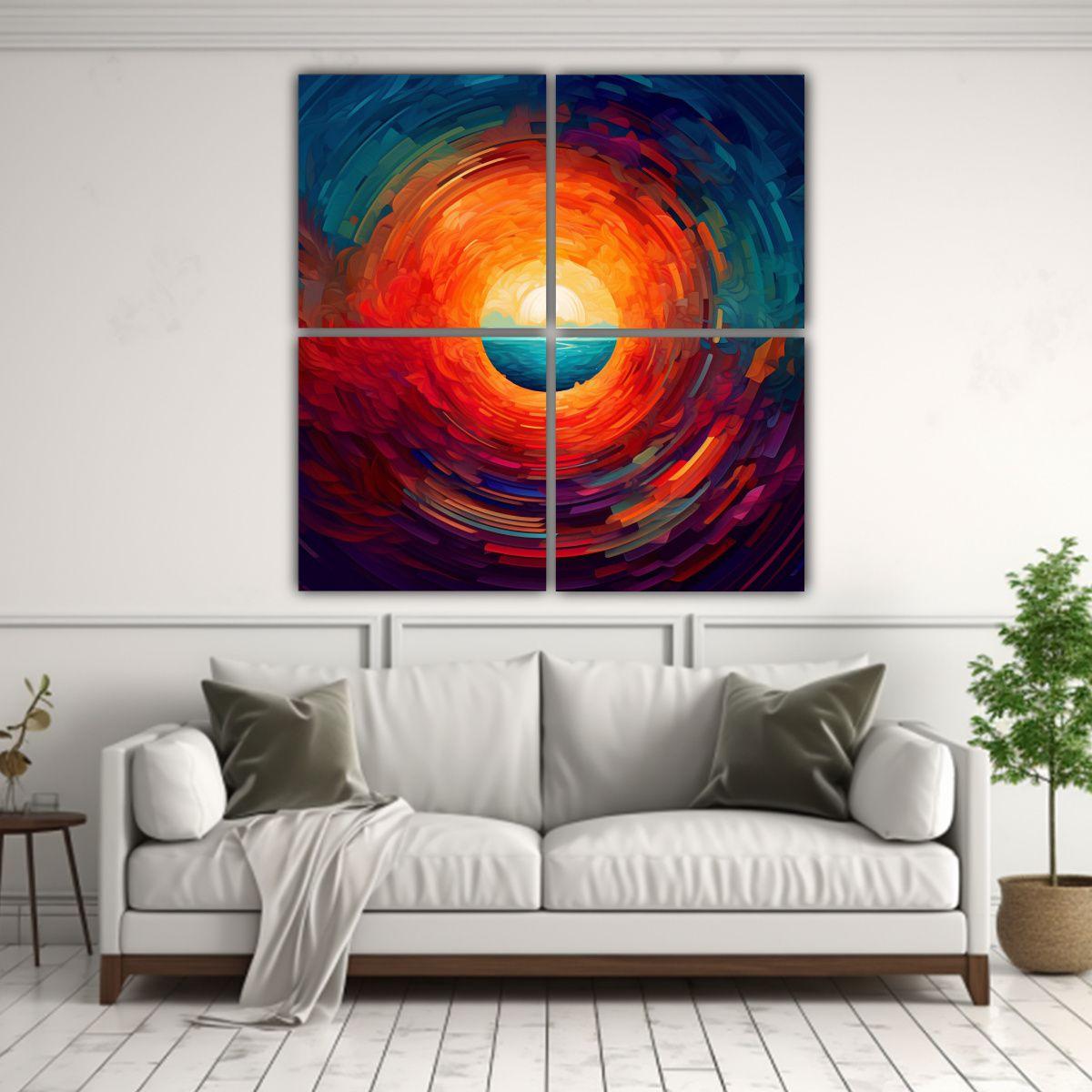 Pinturas Decorativas De Arte Abstracto Digital 200x200 Cm-2