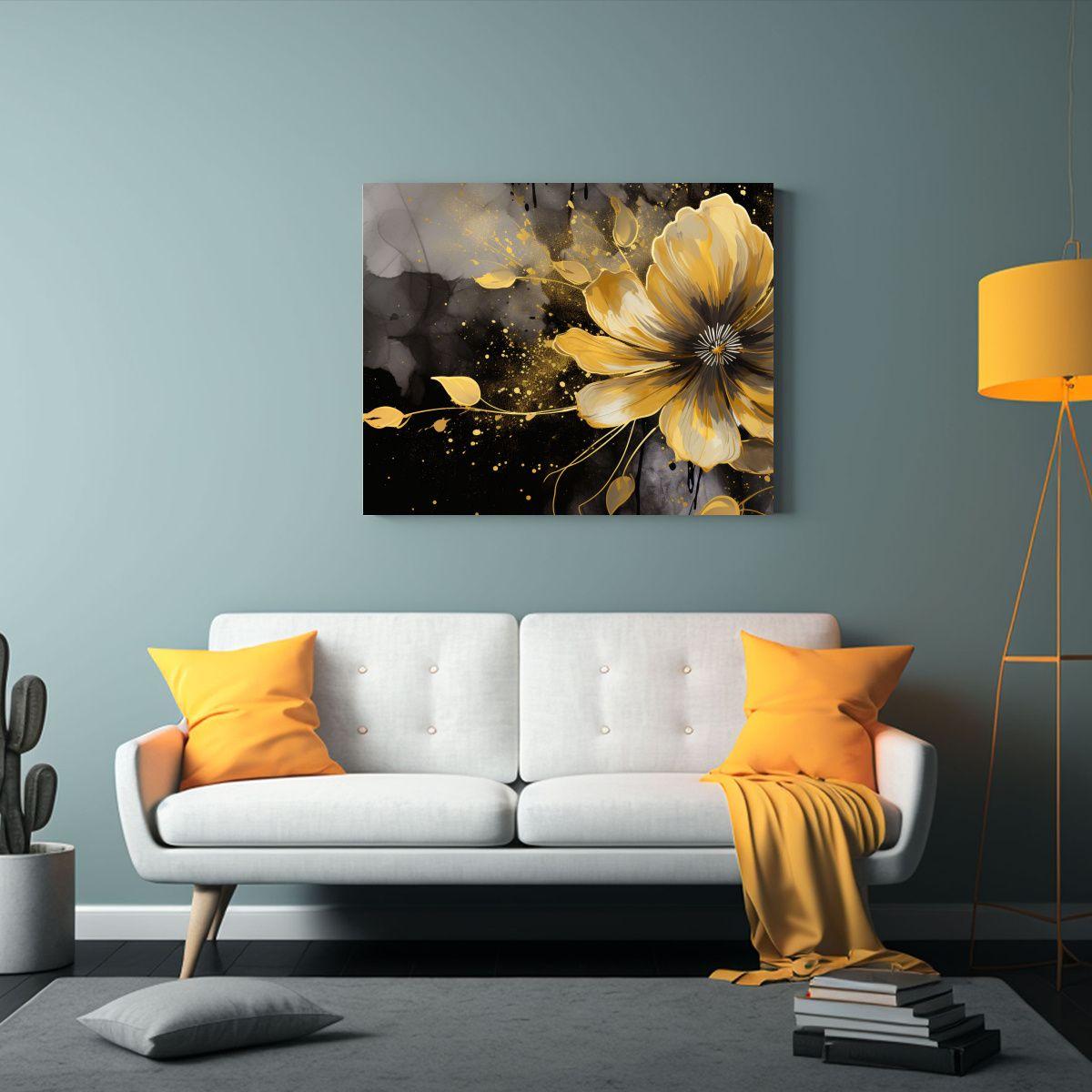 Cuadro Decorativo Moderno En Estilo Neonoir Con Motivos En D 40x30cm-2