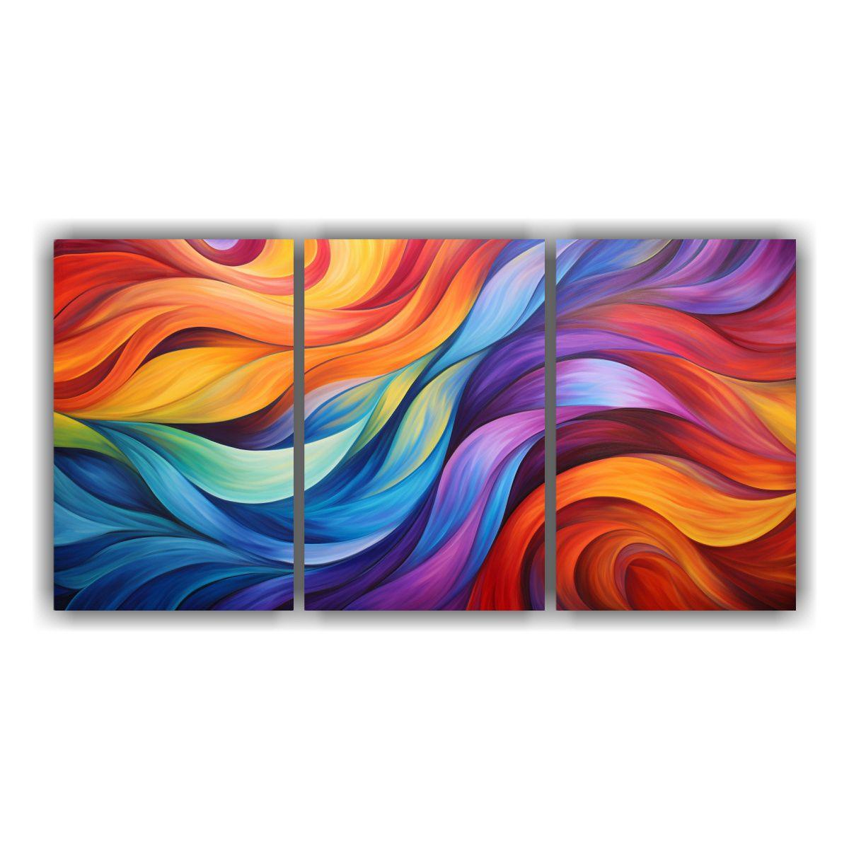 Pintura Decorativa Con Patrones Abstractos 90x45 Cm-0