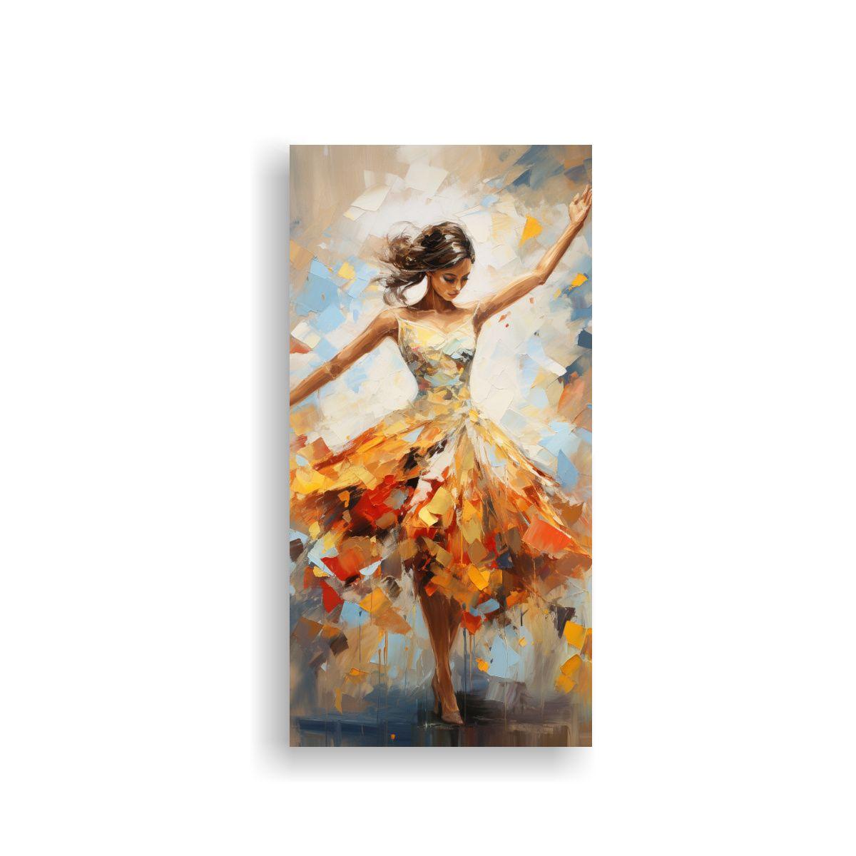 Cuadros Abstractos De Bailarinas: Belleza Natural  60x120cm-0