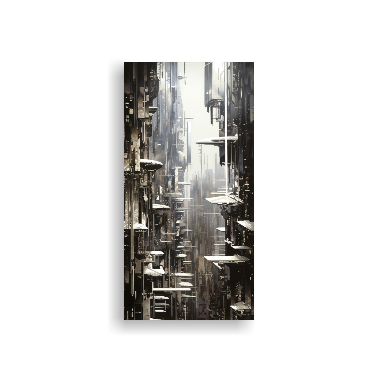 Paisaje Cibernético Abstracto En Decoración De 30x60cm-0