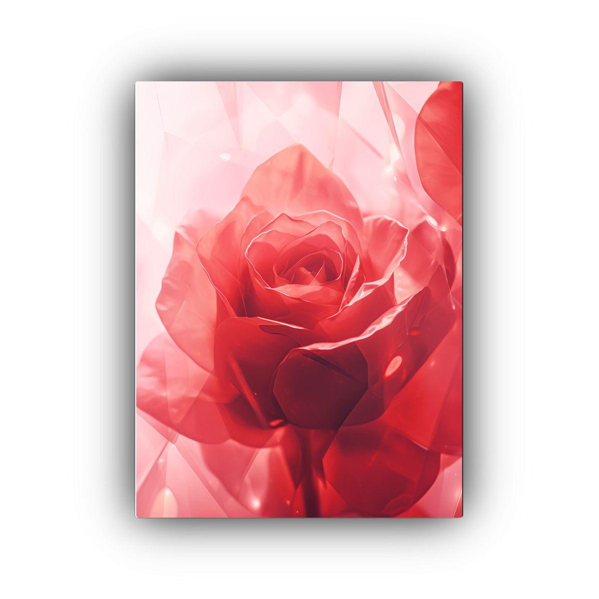 Pintura De Lienzo Decorativo Con Estrellas Y Rosa 60x90cm-0