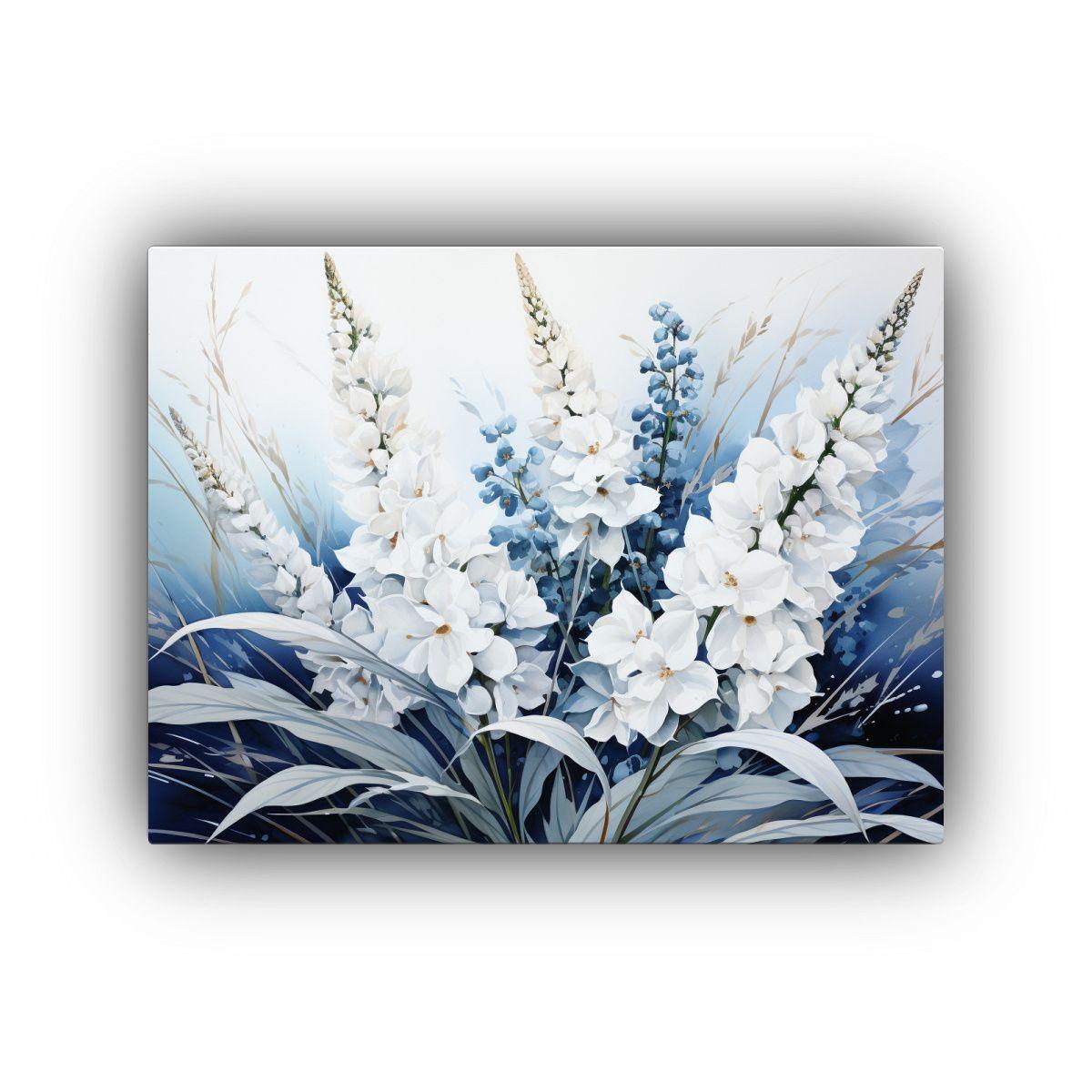 Cuadros Decorativos Con Quinoa En Tonos Blancos Y Azules: Be 40x30cm-0