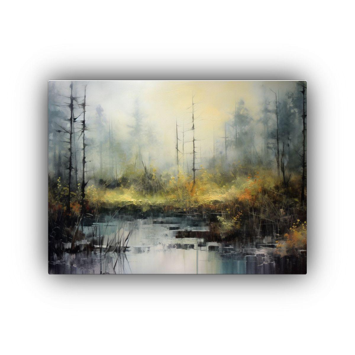 Pintura Paisajística Contemporánea Y Experimental Para Dec 90x60cm-0