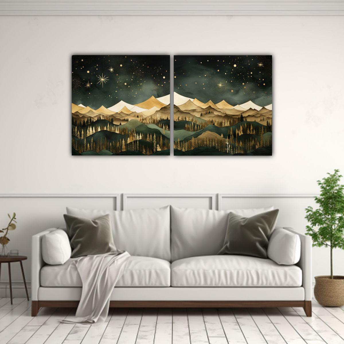Exposición De Paisaje De Montaña Con Estilo 40x20 Cm-2