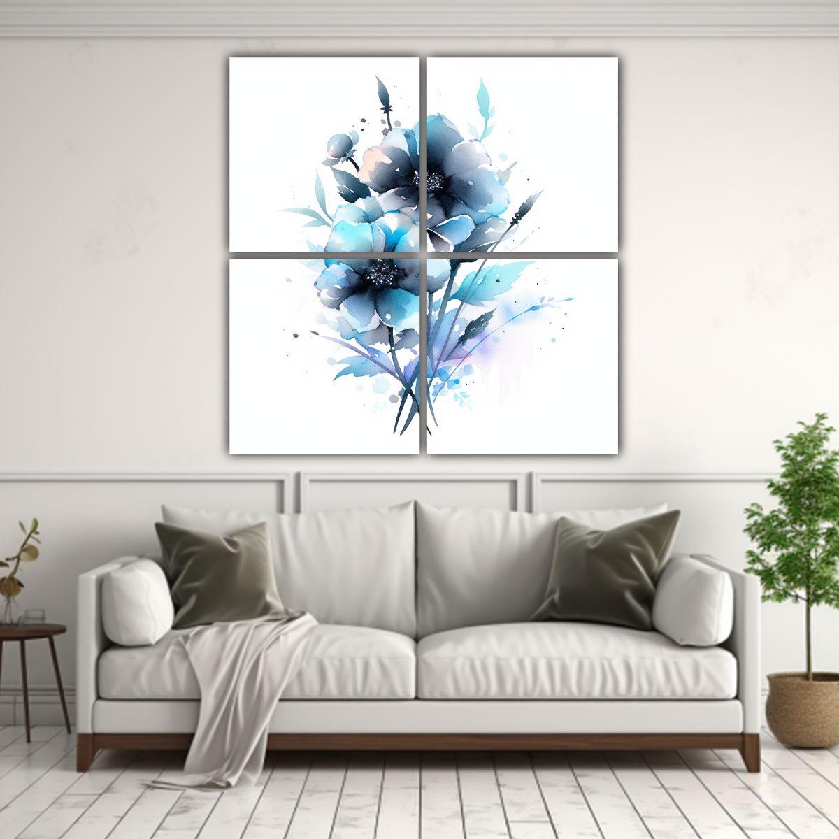Pinturas Decorativas Estilo Neonoir En 4 Lienzos 180x180 Cm-2