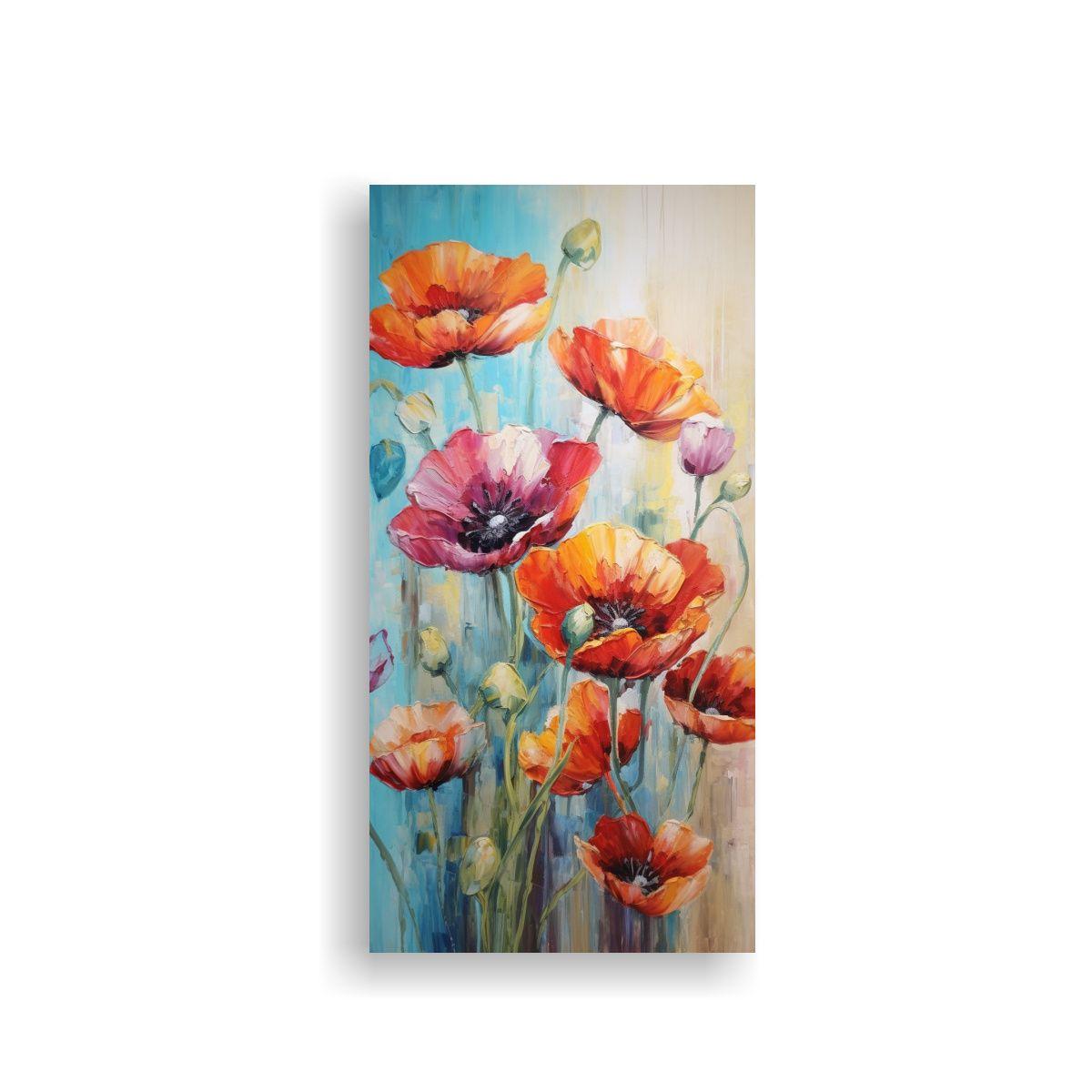Pintura En Lienzo De Vibrantes Colores De 50x100cm-0