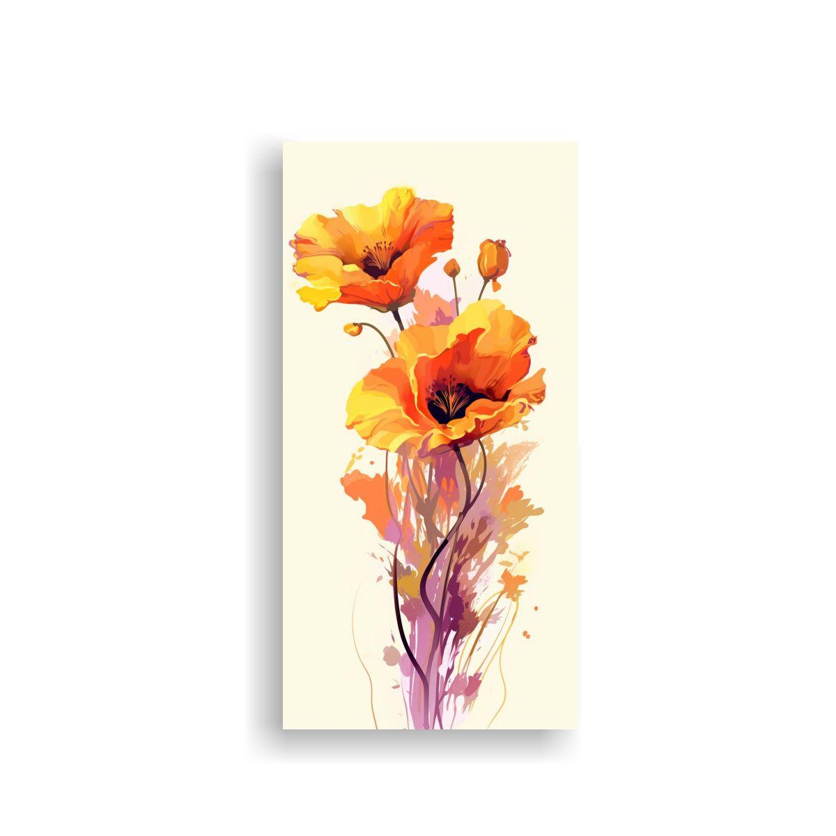 Ilustración Vectorial Elegante De Una Amapola 70x140cm-0