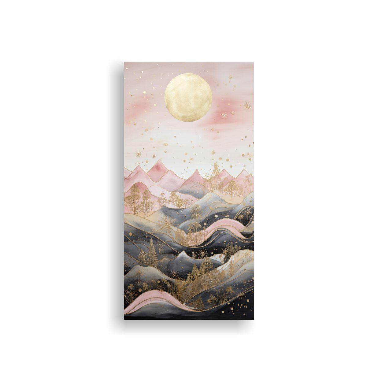 Cuadro Abstracto Montaña Con Estilo Elegante 30x60cm-0